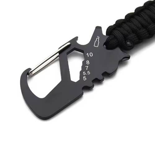 Heavy-Duty Paracord Keychain w/ Bottle Opener & Carabiner
