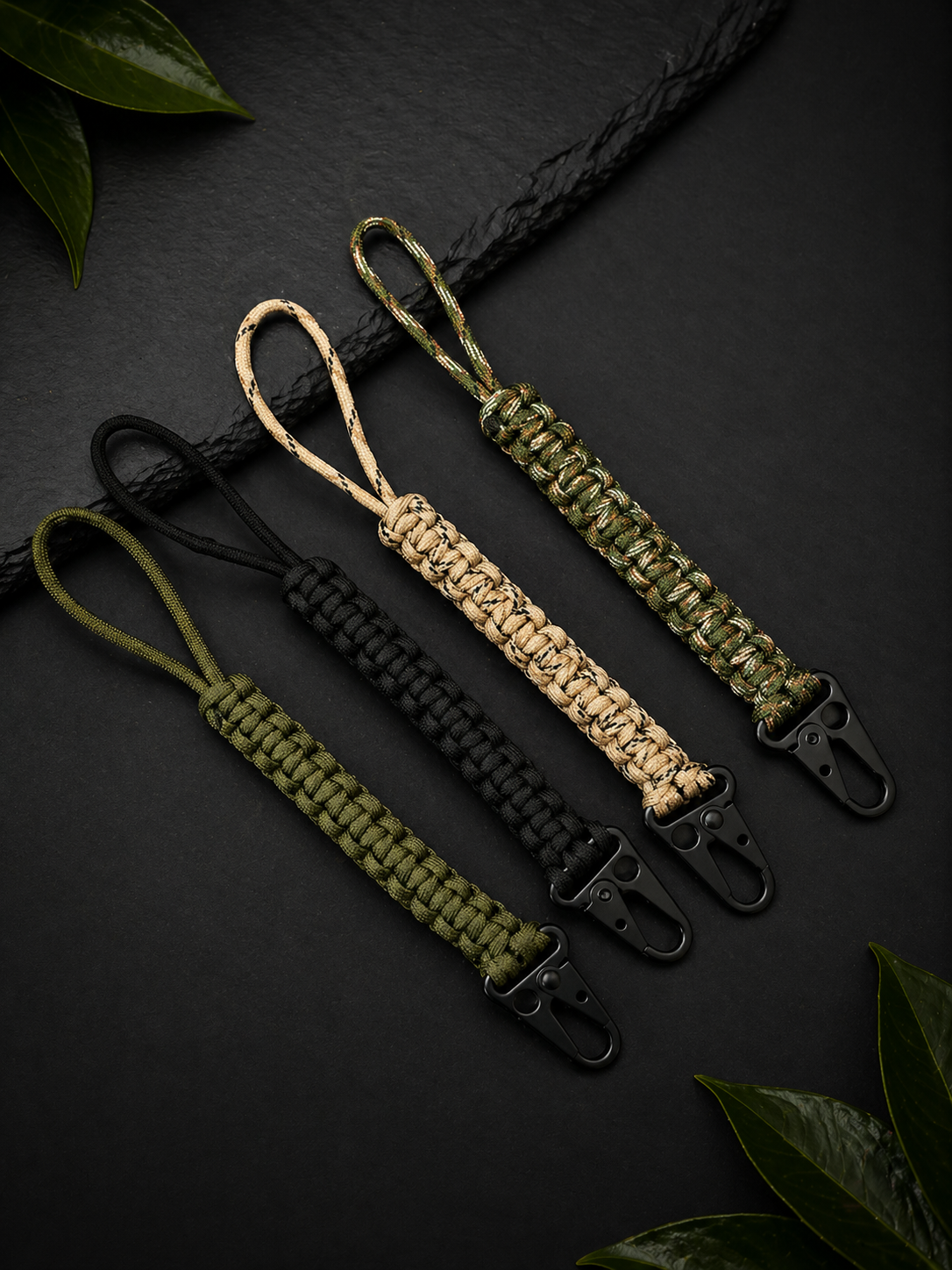 Paracord Keychain Bracelet w/ Eagle Beak Hook