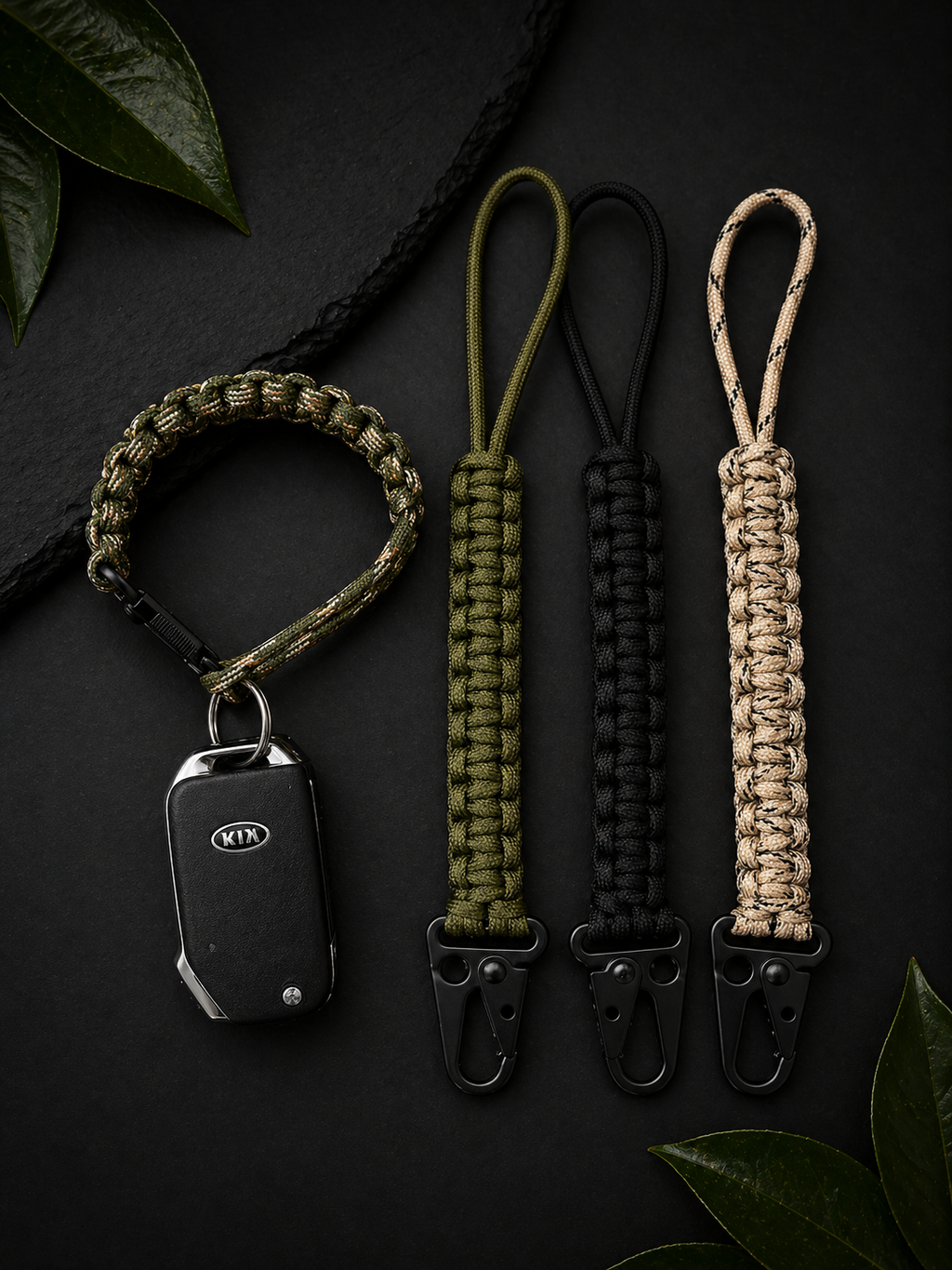 Paracord Keychain Bracelet w/ Eagle Beak Hook