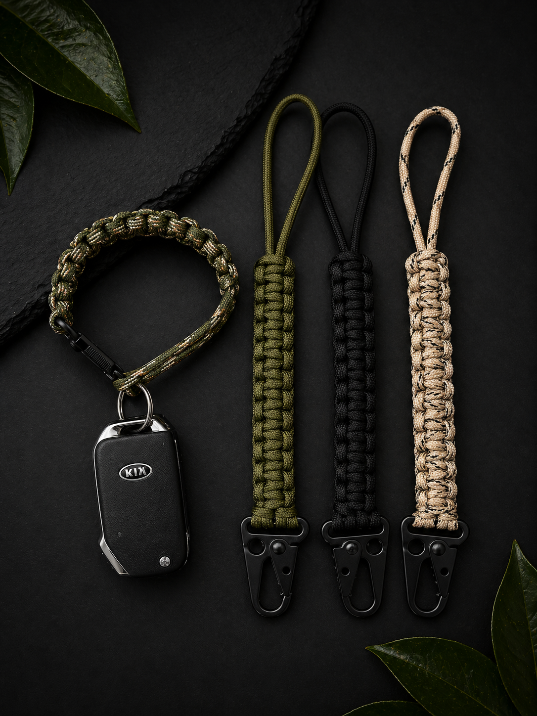 Paracord Keychain Bracelet w/ Eagle Beak Hook