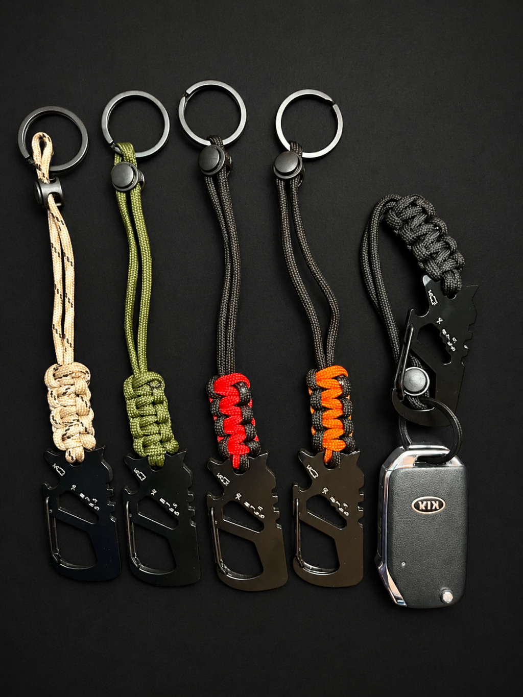 Multi-Function Paracord Keychain Tools