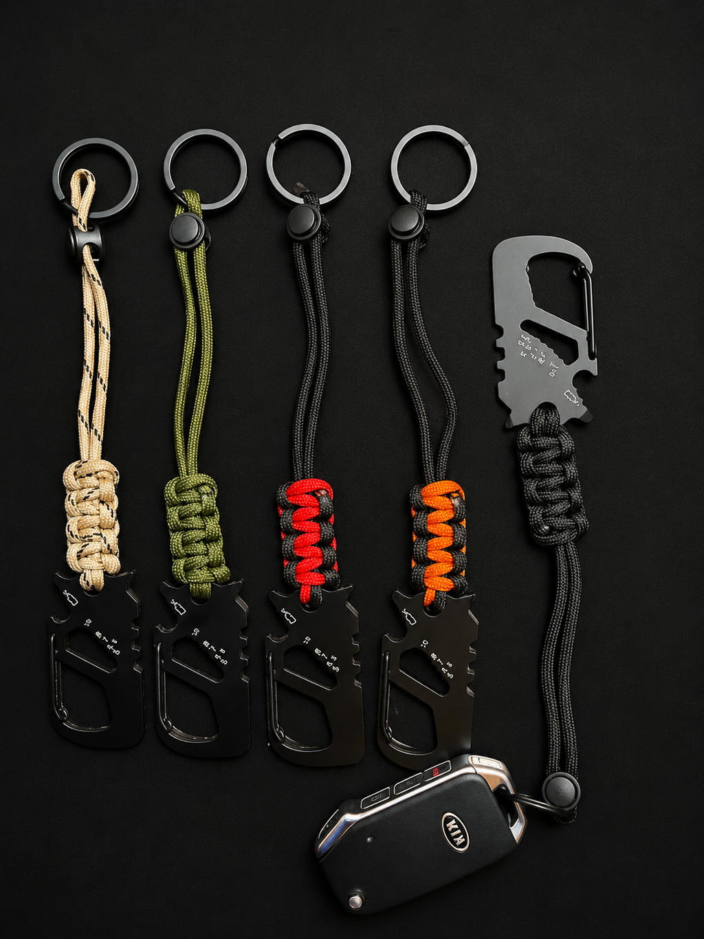 Multi-Function Paracord Keychain Tools