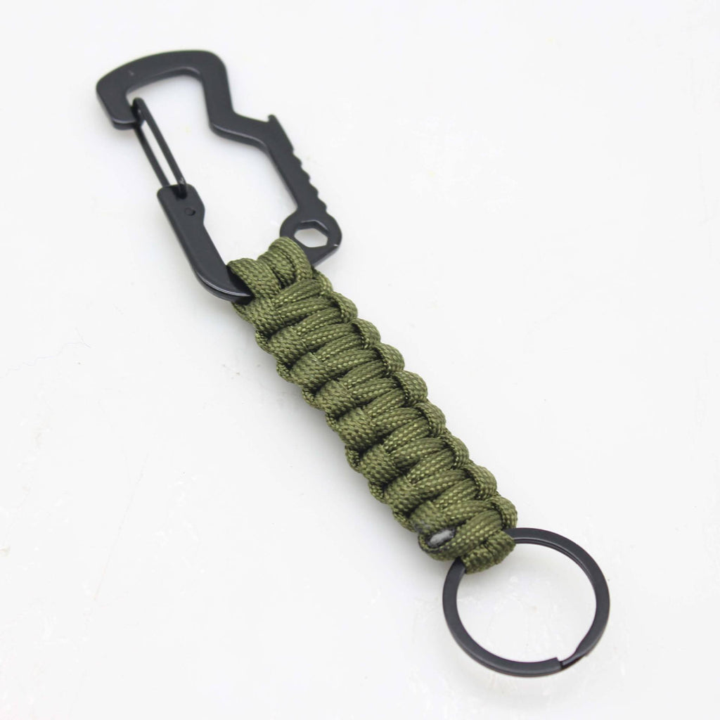 Multifunction Paracord Keychain w/ Carabiner & Bottle Opener