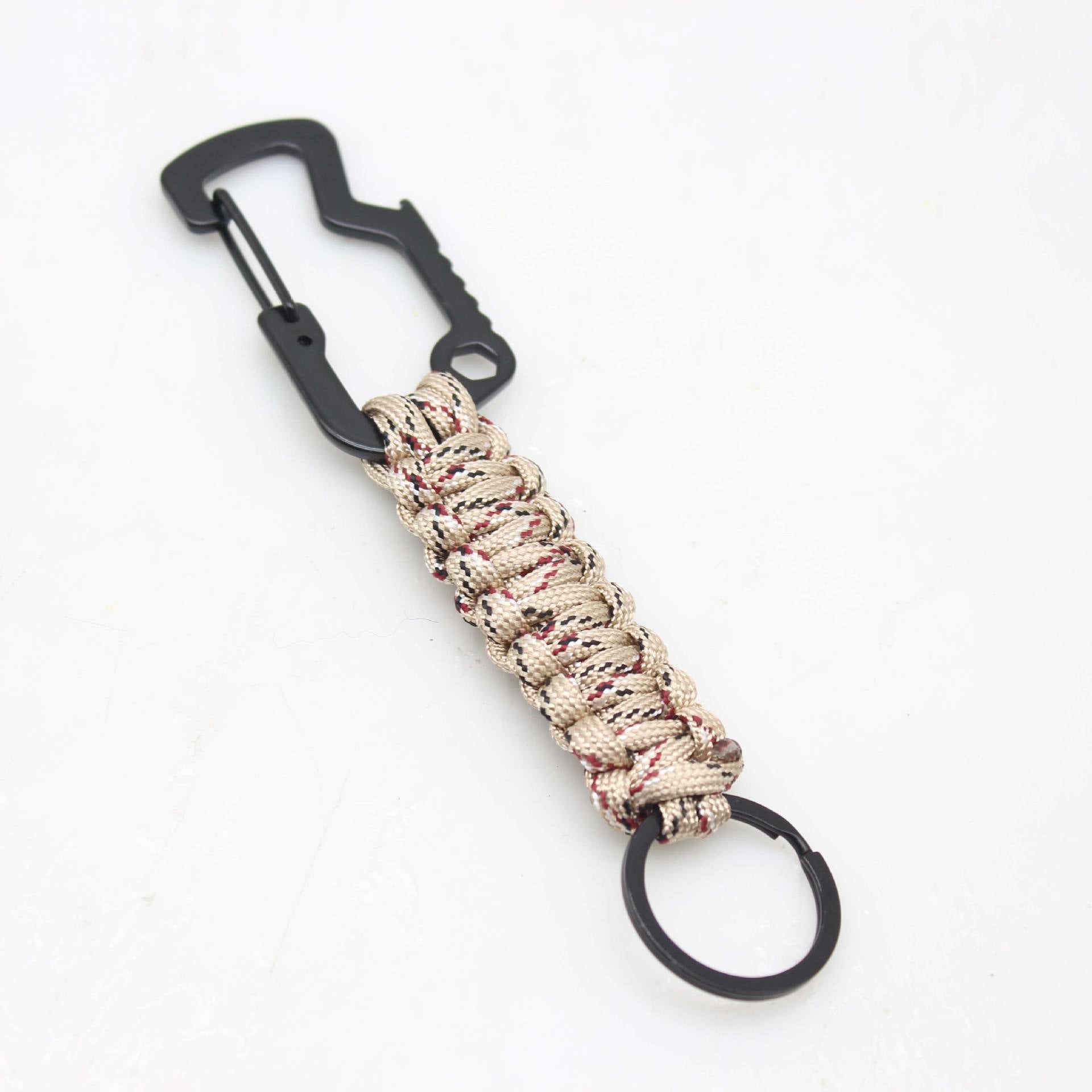 Multifunction Paracord Keychain w/ Carabiner & Bottle Opener
