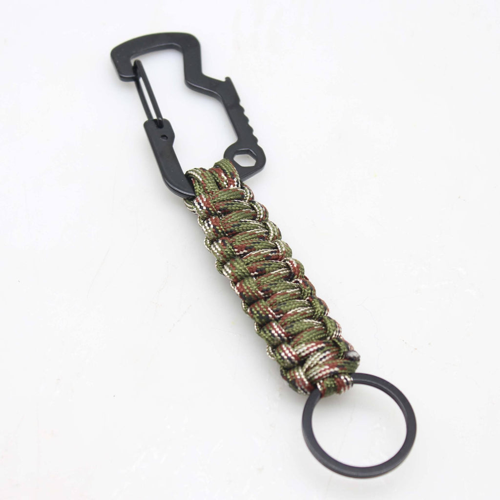 Multifunction Paracord Keychain w/ Carabiner & Bottle Opener